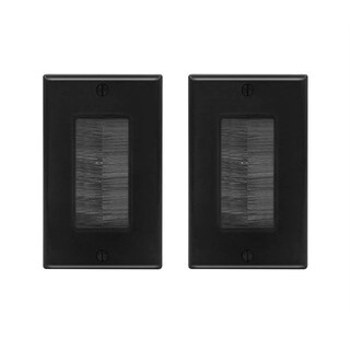 Foto 1 | Foto 1 | Brush Wall Plate Vce, Certificado Ul, Cable Pasante, Paquete De 2 Unidades, Color Negro - Venta Internacional.