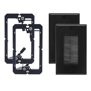 Foto 1 | Foto 1 | Placa De Pared Con Cepillo Vce Con Soporte, Certificado Ul, Negro (paquete De 2) - Venta Internacional.