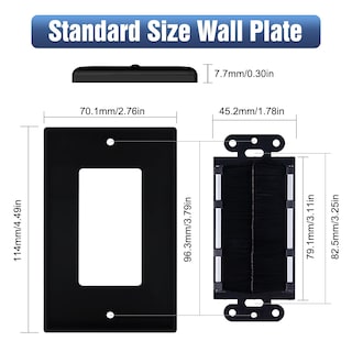 Foto 4 | Foto 4 | Placa De Pared Con Cepillo Vce Con Soporte, Certificado Ul, Negro (paquete De 2) - Venta Internacional.