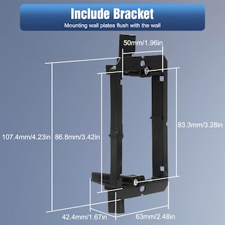 Foto 5 | Foto 5 | Placa De Pared Con Cepillo Vce Con Soporte, Certificado Ul, Negro (paquete De 2) - Venta Internacional.