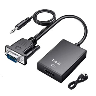 Foto 1 | Foto 1 | Cable Convertidor Video Vga A Hdmi + Audio Full Hd 1080p Lab.g Negro