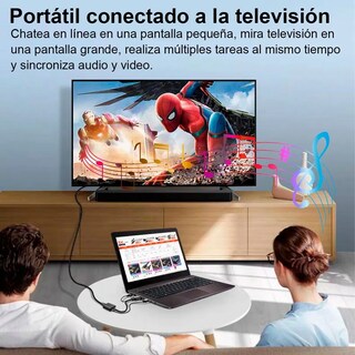 Foto 4 | Foto 4 | Cable Convertidor Video Vga A Hdmi + Audio Full Hd 1080p Lab.g Negro