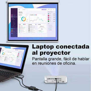 Foto 5 | Foto 5 | Cable Convertidor Video Vga A Hdmi + Audio Full Hd 1080p Lab.g Negro