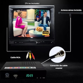 Foto 3 | Foto 3 | Decodificador Convertidor Digital Tv Full Hd 1080p + Antena Eo Safe Imports Esi-16049 Negro