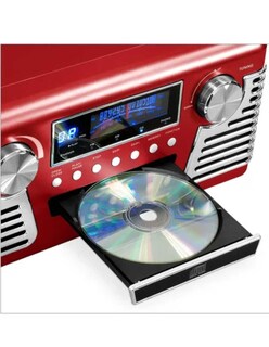 Foto 3 | Foto 3 | Tornamesa Bt Stereo Cd Player Victrola color Rojo
