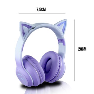 Foto 5 | Foto 5 | Audífonos Gamer Orejas De Gato Moreka St89m