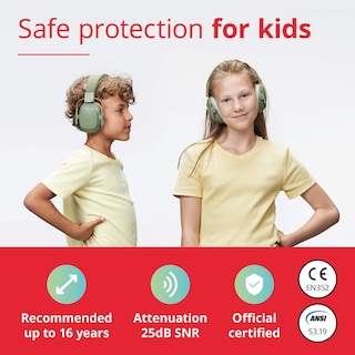 Foto 2 | Foto 2 | Auriculares Con Cancelación De Ruido Alpine Muffy Kids Green 25db - Venta Internacional.