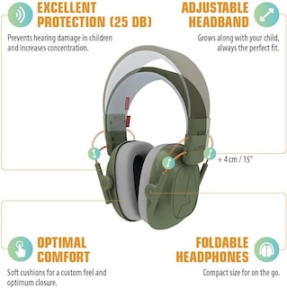 Foto 3 | Foto 3 | Auriculares Con Cancelación De Ruido Alpine Muffy Kids Green 25db - Venta Internacional.