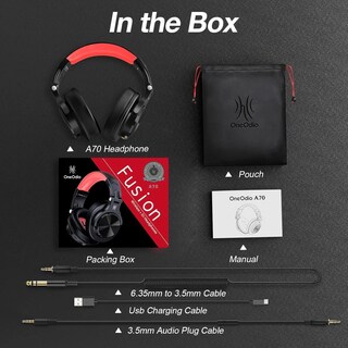 Foto 7 | Foto 7 | Audífonos Hires Bluetooth+wired Dj Style Oneodio A70 Black