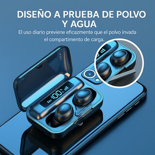 Foto 8 | Foto 8 | Audífonos Inalámbricos In-Ear Pro 5 Piezas con Cancelación de Ruido, Sonido HD y Estuche Power Bank