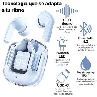 Foto 2 | Foto 2 | Kit 5 Audífonos Inalámbricos Bluetooth con Cancelación de Ruido, Sonido HD y Estuche de Carga Portátil