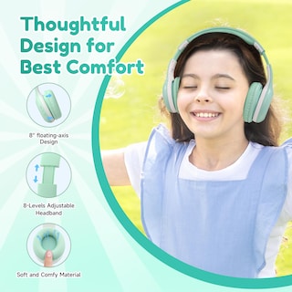 Foto 5 | Foto 5 | Auriculares Bluetooth Earfun K2 Kids Con Volumen Limitado Color Verde - Venta Internacional.
