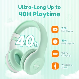 Foto 6 | Foto 6 | Auriculares Bluetooth Earfun K2 Kids Con Volumen Limitado Color Verde - Venta Internacional.