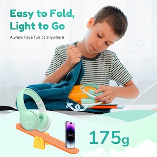 Foto 7 | Foto 7 | Auriculares Bluetooth Earfun K2 Kids Con Volumen Limitado Color Verde - Venta Internacional.
