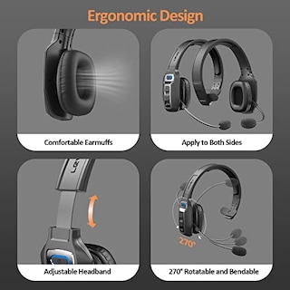 Foto 6 | Foto 6 | Venta Internacional: Auriculares Bluetooth De Levn Con Micrófono, Auriculares Bluetooth De Camionero Con Cancelación De Ruido D
