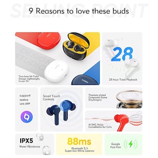 Foto 3 | Foto 3 | Venta Internacional - Auriculares Realme Buds T100 Al Enc Con Reducción De Ruido De Llamadas