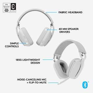 Foto 7 | Foto 7 | Venta Internacional - Auriculares Supraaurales Inalámbricos Logitech Zone Vibe 100 - Blanco