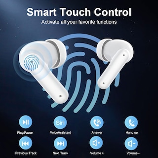 Foto 7 | Foto 7 | Venta Internacional - Auriculares Inalámbricos Ziuty A1 Bluetooth 5.3 50h Playtime Blancos