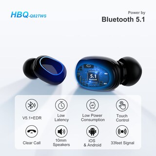 Foto 2 | Foto 2 | Auriculares Bluetooth Kinganda True Wireless Auriculares Azules - Venta Internacional