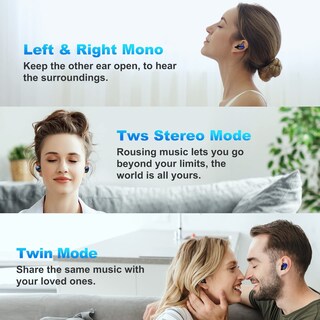 Foto 7 | Foto 7 | Auriculares Bluetooth Kinganda True Wireless Auriculares Azules - Venta Internacional