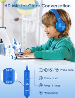 Foto 4 | Foto 4 | Auriculares Supraaurales Nabevi Kids con Micrófono con Límite de Volumen- Venta Internacional.