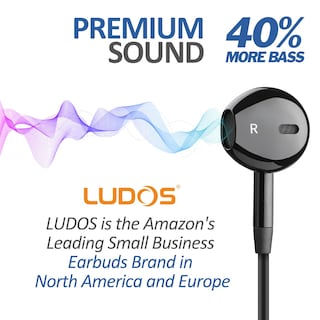 Foto 7 | Foto 7 | Auriculares Alámbricos Ludos Nova Negros con Micrófono 3,5 mm para iPhone - Venta Internacional