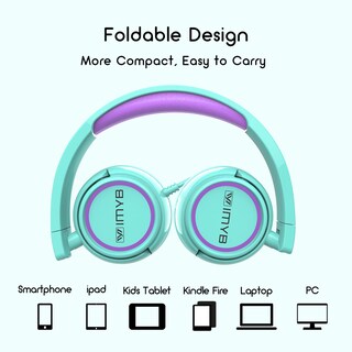 Foto 5 | Foto 5 | Auriculares Imyb V1 Para Niños, Estéreo Con Cable, Plegables, Verdes - Venta Internacional.