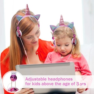 Foto 5 | Foto 5 | Auriculares Tcjj Unicorn Kids Para Niñas Y Adolescentes Con Micrófono - Venta Internacional.