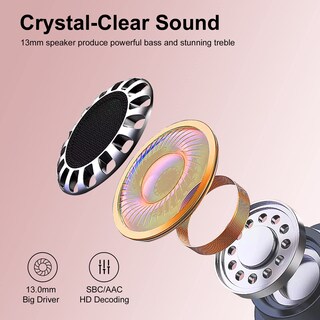 Foto 2 | Foto 2 | Auriculares Inalámbricos Lekaby X35 Bluetooth 5.3 40 Horas Ip7 Rosa - Venta Internacional.