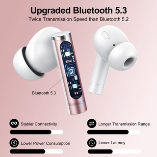 Foto 3 | Foto 3 | Auriculares Inalámbricos Lekaby X35 Bluetooth 5.3 40 Horas Ip7 Rosa - Venta Internacional.