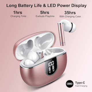 Foto 5 | Foto 5 | Auriculares Inalámbricos Lekaby X35 Bluetooth 5.3 40 Horas Ip7 Rosa - Venta Internacional.