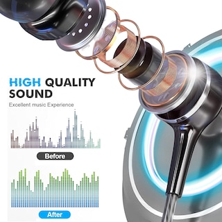 Foto 5 | Foto 5 | Auriculares Con Cable Lwzcam Con Micrófono, Paquete De 5, Alta Calidad De Sonido - Venta Internacional.