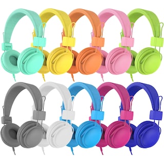 Foto 1 | Foto 1 | Auriculares Ailihen Kids Hd850 Con Micrófono, Paquete De 10 Unidades, Multicol - Venta Internacional.