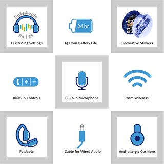 Foto 3 | Foto 3 | Auriculares Supraaurales Inalámbricos Bluetooth Para Niños Buddyphones Pop Fu - Venta Internacional.