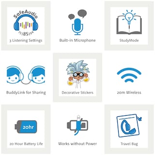 Foto 5 | Foto 5 | Auriculares Inalámbricos Buddyphones Play+ Bluetooth Para Niños Deepblu - Venta Internacional.