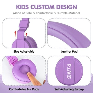 Foto 3 | Foto 3 | Audífonos Alámbricos Infantiles Onta Morados-Venta Internacional