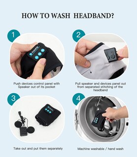 Foto 7 | Foto 7 | Diadema Ajustable Bluetooth para Auriculares para Dormir Voerou - Venta Internacional