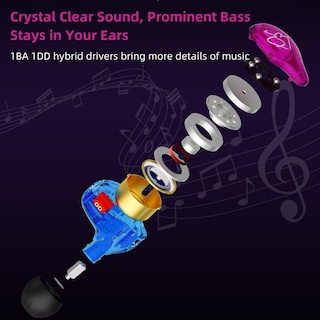 Foto 2 | Foto 2 | Auriculares Yinyoo Easy Kz Zst Colorful Hybrid 1ba+1dd Hifi - Venta Internacional
