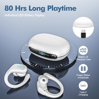 Foto 5 | Foto 5 | Audífonos In Ear Sajawass Blancos con Bluetooth-Venta Internacional