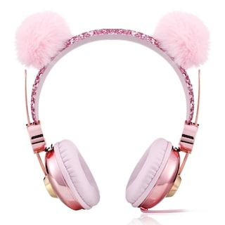 Foto 5 | Foto 5 | Auriculares Loakyo Kids Cute Bear Ear con Cable y Micrófono color Rosa - Venta Internacional