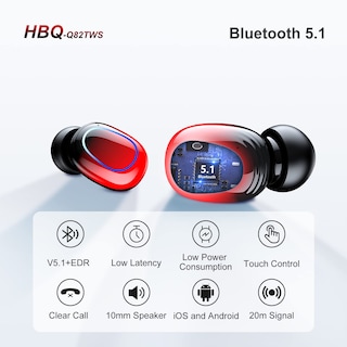 Foto 5 | Foto 5 | Auriculares Inalámbricos Kinganda Bluetooth V5.1 Hifi Stereo Red - Venta Internacional
