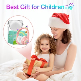 Foto 6 | Foto 6 | Auriculares Lobkin Bluetooth 5.3 ara Niños con Funda Led Rgb Rosa - Venta Internacional