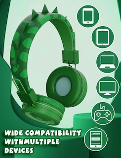 Foto 5 | Foto 5 | Auriculares Simjar Dinosaur Kids con Micrófono y Limitador de Volumen - Venta Internacional