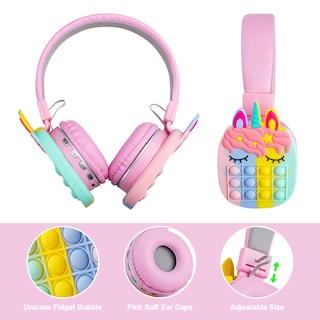 Foto 4 | Foto 4 | Auriculares Bluetooth Wesadn Ah-806 Rosa para Niños/Adultos - Venta Internacional