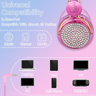Foto 6 | Foto 6 | Auriculares Lalacosy Kids con Cable y Micrófono para Niñas - Venta Internacional