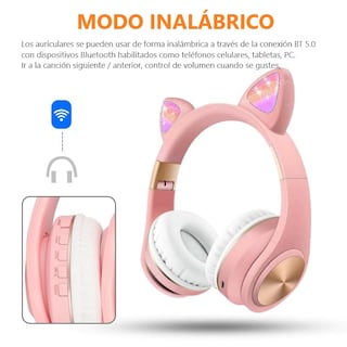 Foto 4 | Foto 4 | Auriculares Inalámbricos Bluetooth 5.0 Cat Premium Cat Pink - Venta Internacional