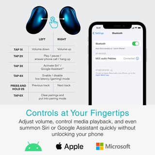 Foto 6 | Foto 6 | Auriculares True Wireless Mee Audio Pebbles Bluetooth 5.3 Sapphire - Venta Internacional.