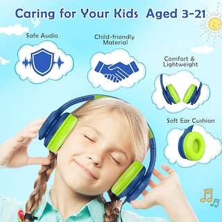 Foto 6 | Foto 6 | Auriculares Inalámbricos Para Niños Candy Bila Cb01 Con Luces Led Azul/verde - Venta Internacional.