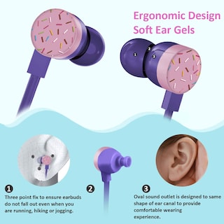 Foto 2 | Foto 2 | Auriculares Qearfun Donut Para Niños Con Micrófono Y Funda De Almacenamiento - Venta Internacional.
