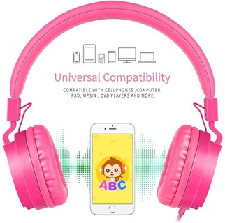 Foto 3 | Foto 3 | Auriculares Gorsun Kids Estéreo Ligeros Con Cable Rosa - Venta Internacional.